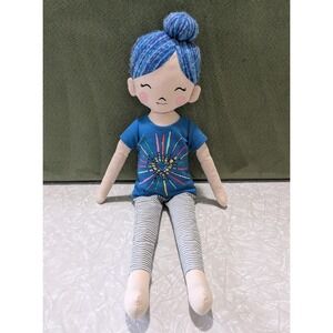 Pillowfort Artist Doll Blue Hair Plush 22"